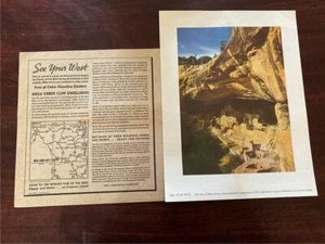 VINTAGE CALSO KUNSTDRUCK MESA VERDE KLIPPENWOHNUNGEN IN BESCHREIBENDEM UMSCHLAG - Bild 1 von 1