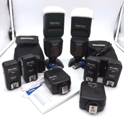 PHOTTIX MITROS 2 light kit  w/ 2 triggers and 4 receivers for Nikon - Image 1 of 4