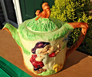 1930s Wadeheath Walt Disney Snow White Seven Dwarfs Grumpy Teapot