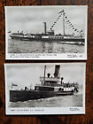 Steam Boats Shanklin & Bournmouth Isle of Wight Reproduction Postcards x2 Unused