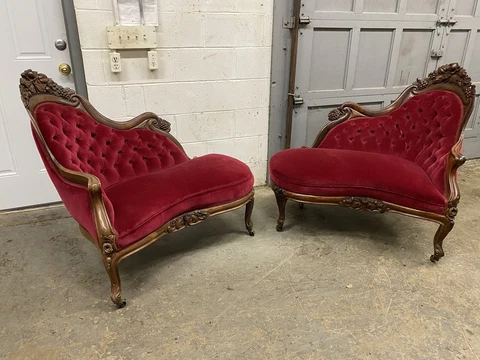 PAIR OF J.H. BELTER ROSEWOOD ROSALIE WITH GRAPES MERIDIENNES Cover