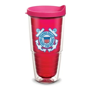 Tervis U.S. Coast Guard Logo Pink Cup 24 oz. Tumbler W/ Lid New - Picture 1 of 1