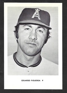 1974 Eduardo Figueroa ANGELS UNSIGNIERT 3-1/4 x 4-3/4 TEAMAUSGABE FOTOKARTE #1 - Bild 1 von 1