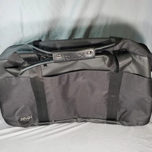 Ruk Black Limitless Duffel Weekender Travel Carryon Bag Inner Pockets Strap - Picture 1 of 12