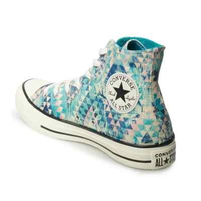 匡威女式 Chuck Taylor All Star 高帮鞋 Geometric 563816F 尺码 7 — 第 1/4 张图片