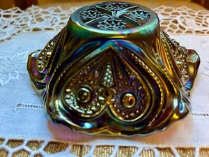 Vintage Carnival Amethyst Iridescent Glass Bowl - Picture 1 of 7