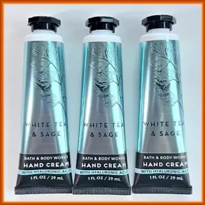Bath & Body Works WEISSER TEE & SALBEI Handcreme 1 Unze x 3-teiliges SET SET MENGE - Bild 1 von 2