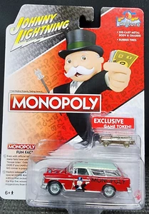 JOHNNY LIGHTNING Pop Culture 1:64 Diecast 2021 Mix 2 - Monopoly Nomad & Token - Picture 1 of 2