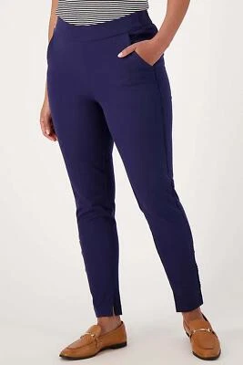 Isaac Mizrahi Live! Regular 24/7 Stretch Slim Leg Ankle Pant Dark Navy Foto 1 de 2