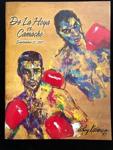Authentic Fight Program Oscar De La Hoya v Hector Camacho 9/13/97 LeRoy Neiman - Picture 1 of 4