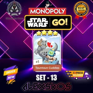 TAUNTAUN CUDDLES - ⭐️4 MONO_POLY_-GO 4S STICKERS CARDS ⚡️ FAST SEND ⚡️ - Picture 1 of 1