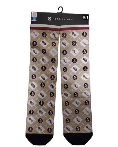 NCAA University Florida State Seminoles Dress Socks FSU Strideline Premium Cover