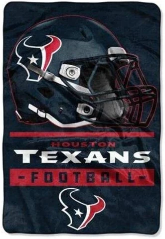 NFL Texans "Sideline" Oversized Plush Blanket (62" X 90") Cover