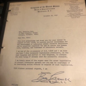 U.S. CONGRESSMAN  WILLIAM CRAMER Signed autograph 1967 - Picture 1 of 24