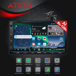 ATOTO Carplay Stereo X10 2-DIN 8+128G Android Radio GPS Head Unit w/ Rear Camera - Picture 1 of 9