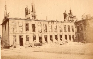 La Commune de Paris L'Arsenal Ruins old Loubere Photo 1871 - Imagen 1 de 4