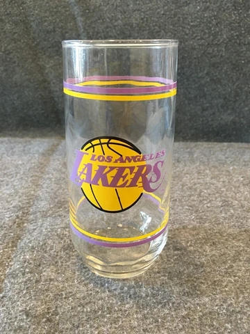 Los Angeles Lakers Drinking Glass Holds 16 Fl Oz Vintage Collectible Cover