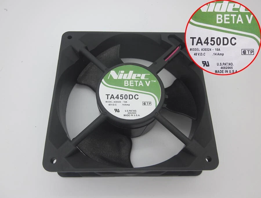 Nidec TA450DC A30324-10A 12038 48V IPC device server fan 120X38MM 2-Pin 120mm - Image 1 of 4