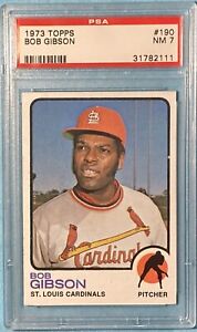 1973 Topps #190 Bob Gibson PSA 7 NM baseball card HOF Cardinals