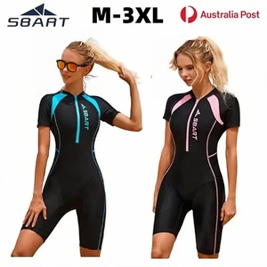 SBART Womens Wetsuit Full Body Surfing Swimming Beach Sport Short Sleeve Summer - Picture 1 of 12