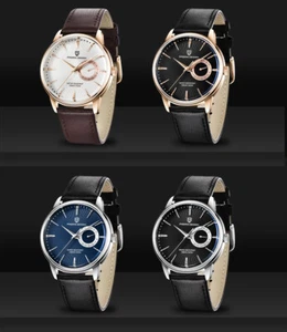 PAGANI DESIGN Brand Japan VH65 Watch Men Military Watch Quartz blue Dial leather - Picture 1 of 29