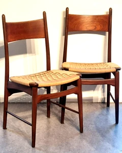 Paar 60´s Danish modern Teak Stühle 2x Vintage Mid Cetury Design Stuhl (ABP) - Bild 1 von 14