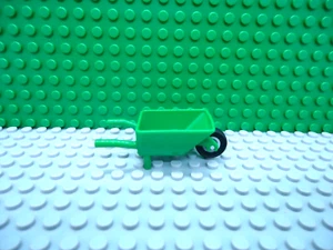 Lego mini figure 1 Green Wheelbarrow Tool NEW - Picture 1 of 1