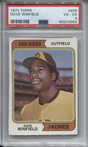 Dave Winfield 1974 Topps Rookie #456 PSA 4 VG-EX - Picture 1 of 2
