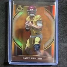 Caleb Williams 2022 Bowman University  Invicta ORANGE Refractor 25/25 READ DESC.