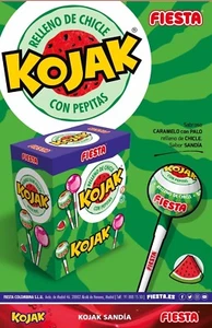 Kojak Fiesta Sandia Chupa Chicle 100 Unidades - Imagen 1 de 2