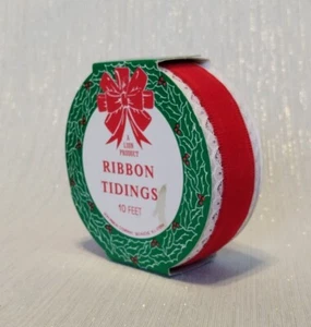 Ribbon Tidings, Paisley Green & Red Christmas Fabric Ribbon | Lion Ribbon NEW - Picture 1 of 3