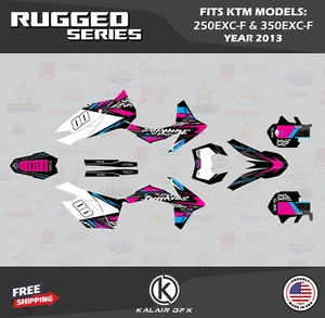 Graphics Kit for KTM 250EXC-F, 350EXC-F (2012-2013) Rugged-Magenta - Picture 1 of 6