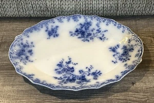 Flow Blue W. H. Grindley Janette 17" Antique Vintage Serving Platter c1891-1914 - Picture 1 of 16