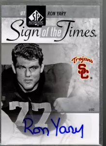 B3818- 2011 SP Authentic Sign of the Times #STRY Ron Yary B Auto *SAMPLE PIC - Picture 1 of 2