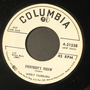 Werly Fairburn : Everybody's Rockin' / It's Heaven Columbia 7 " Einzel 45 RPM - Bild 1 von 2