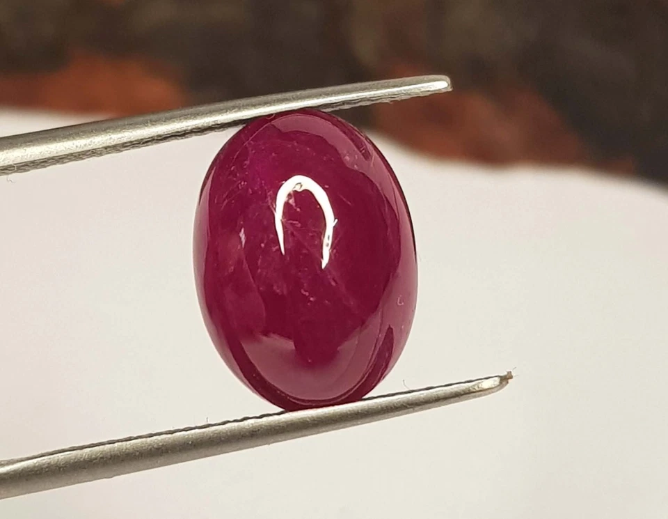 6.60 Ct Natural Mozambique Ruby Oval Shape Pigeon Red Ruby Cabochon Gemstone - Image 1 of 4