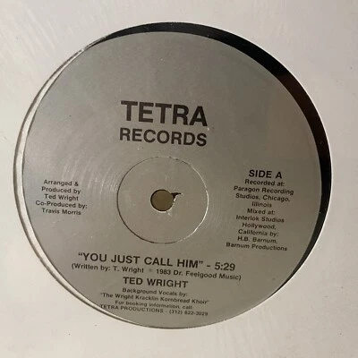 Ted Wright You Just Call Him SEALED RARE boogie modern soul funk H.B. BARNUM - Image 1 of 2