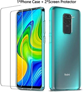 CUSTODIA Tpu COVER per XIAOMI REDMI NOTE 9 + 2x (Pack) PELLICOLA VETRO TEMPERATO - Foto 1 di 5