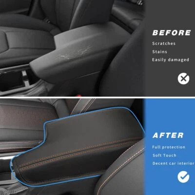 Puntada naranja para Subaru Impreza 2017-2023 coche consola central tapa reposabrazos cubierta Foto 1 de 4