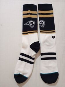 Los Angeles Rams Logo Gold Socks - Official NFL Apparel- STANCE Size Large 9-12