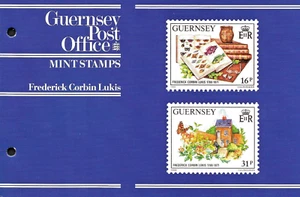 GUERNSEY 1988 FREDERICK CORBIN LUKIS SET OF 5 Presentation Pack + FDC - Picture 1 of 10