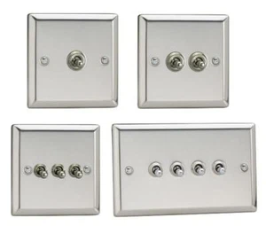 Kipplichtschalter 1 2 3 4 Gang Optionen poliert Spiegel Chrom - Varilight - Bild 1 von 73