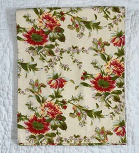 April Cornell Fall Floral Table Runner Peony Dahlia Red Pink Green Yellow 72” - Picture 1 of 4
