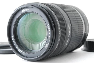 【MINT W/Box】Canon EF-S 55-250mm F4-5.6 IS AF Telephoto Lens From JAPAN　＃1761511 - Image 1 of 4