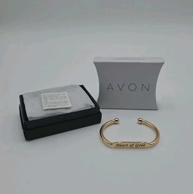 Avon я сказочный браслет «Сердце золота» (золотой тон) ~ новый в коробке  - Изображение 1 из 4