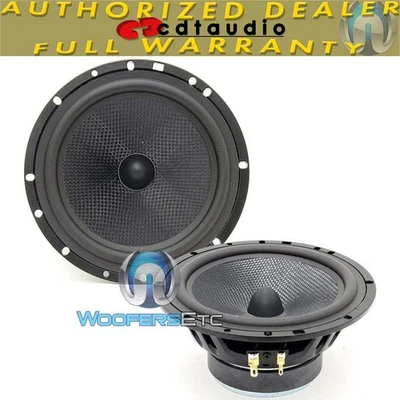 CDT AUDIO CL-E6 CAR 6.5" CLASSIC MIDBASS MIDRANGE SPEAKERS CAST BASKET PAIR NEW - Image 1 of 3