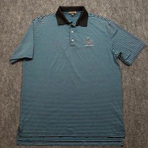 Peter Millar Polo Mens Medium Blue Golf Summer Comfort Rancho La Quinta Stretch - Foto 1 di 6