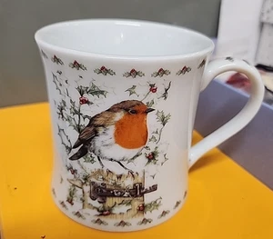 CHRISTMAS MUG - ROBIN DESIGN - LEONARDO COLLECTION - Picture 1 of 6