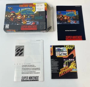 Donkey Kong Country 3: Dixie Kong's Double Trouble! SNES VG BOX/Inserts Only - Picture 1 of 8