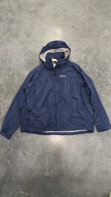 Marmot Men’s XXL Blue Lightweight Hooded Shell Jacket Hiking Outdoor Windbreaker - Image 1 of 4